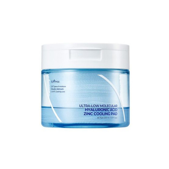 Isntree Ultra-low Molecular Hyaluronic Acid Zinc Cooling Pad (60ea) 150ml